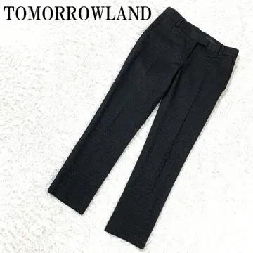 TOMORROWLAND 테이퍼드 팬츠 올 패턴 블랙 36 B773