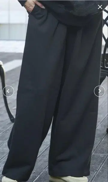 Champion 블랙 와이드 이지 팬츠