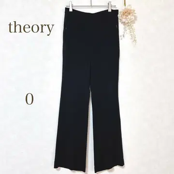 [띠어리] 팬츠 슬랙스 플레어 팬츠 블랙 허리밴딩 오피스