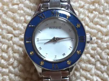 [ 가동품 레어 ] SEIKO WIRED 여성용 손목시계 쿼츠 파랑 베젤