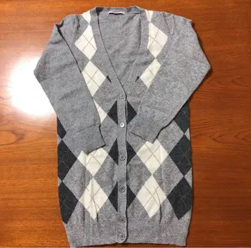 IENA 이에나 아가일 롱 가디건