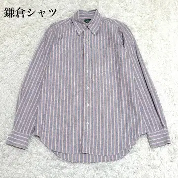 가마쿠라 셔츠 BD 셔츠 38-85 400MADISON 스트라이프