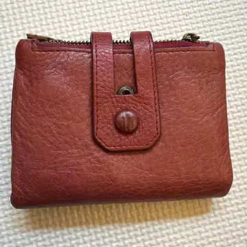 가죽제 다크 브라운 접이식 지갑