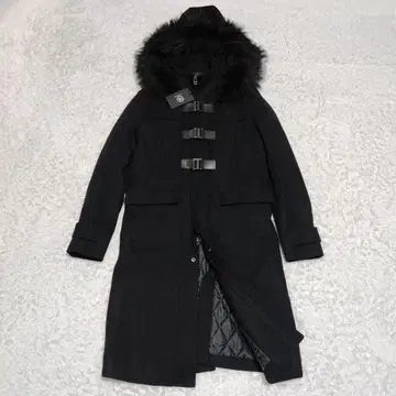 정가 7만 Archive 귀 퍼 더플 코트 블랙 y2k 소가죽 벨트