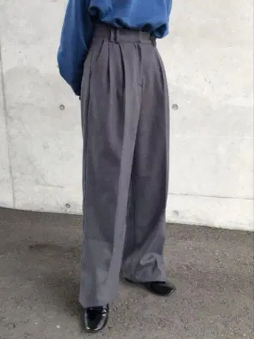 nugu [ klee ] 투 턱 와이드 슬랙스