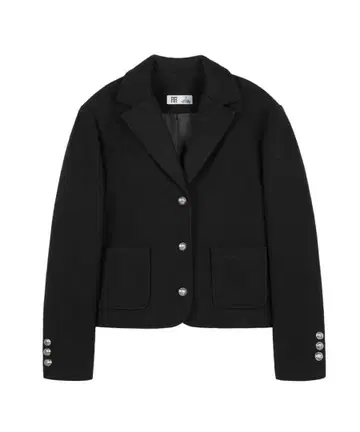 ROCKCAKE 트위드 자켓 블랙