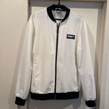 PUMA 화이트 나일론 자켓 L