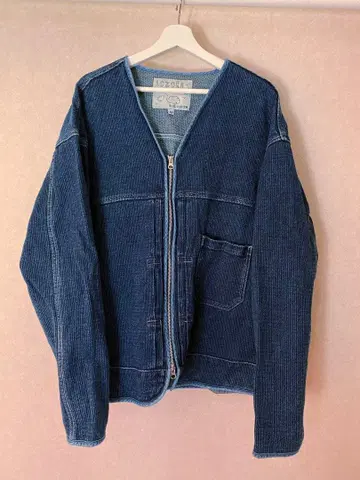 새상품급 aozora blue heaven 자수 데님 자켓