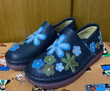 미사용 Estacion 에스타시온 플라워 스톤 슬립온