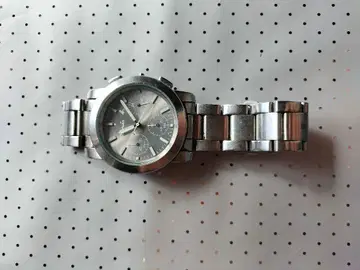 실버 스테인리스 스틸 크로노그래프 시계