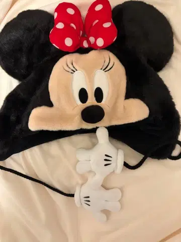 미니 마우스 플리스 모자