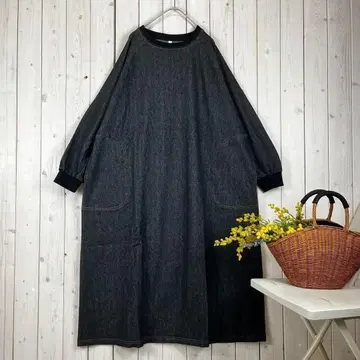 새상품 인기 헤링본 원피스 래글런 블랙 프리