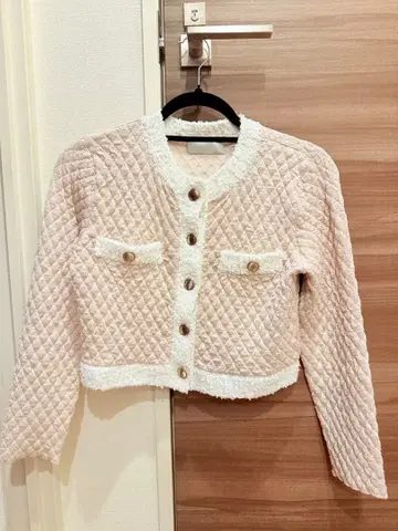 셀포드 니트 블루종 트위드