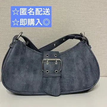 다크 그레이 스웨이드풍 숄더백