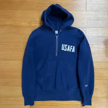 USAFA Champion Reverse Weave 복각 하프 지퍼
