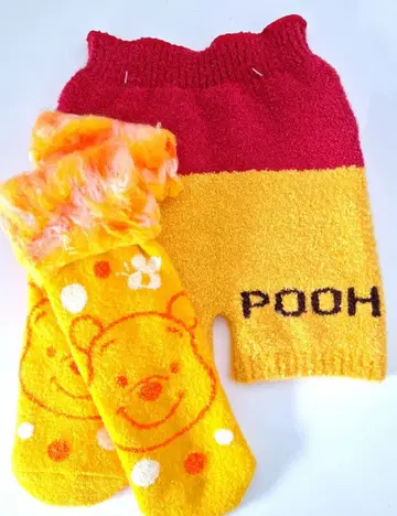 TOKYO Disney Resort 푸우 씨의 복슬복슬 니트 팬츠와 양말