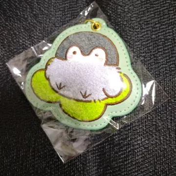 코우펜짱 복슬복슬 사가 자수 키링 그린 컬러