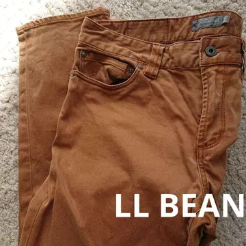 LLBean 슬림 스트레이트 핏 브라운 데님 남성용 33 청바지