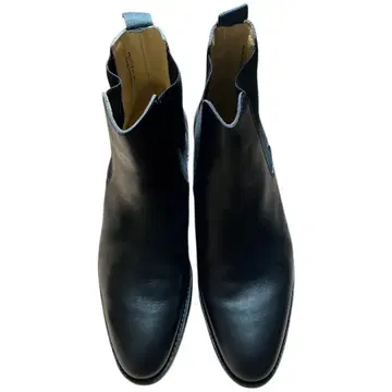 [ 새상품급 ] 블랙 가죽 사이드 고어 부츠