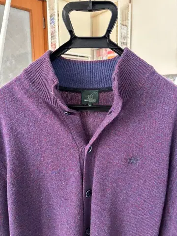 헨리 코튼 퍼플 니트 스웨터 XL
