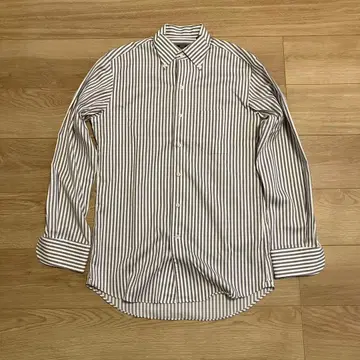 SHIPS 이지 다림질 롱 스트라이프 버튼 다운 셔츠