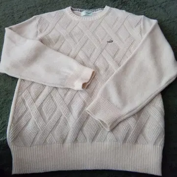 Crocodile 케이블 짜임 니트 스웨터 M 크림