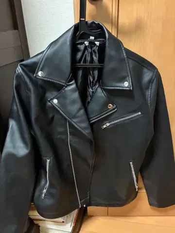 블랙 M 사이즈 라이더 자켓