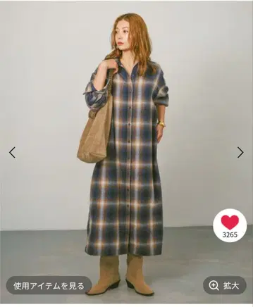 BAYFLOW 이번 시즌 체크 셔츠 원피스