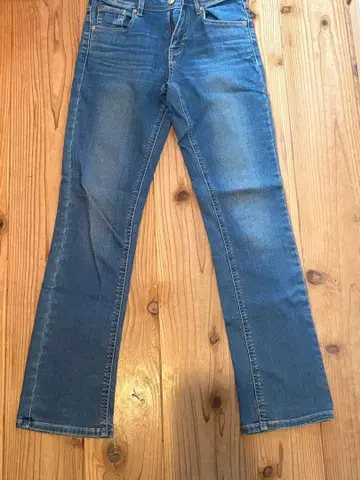 C17 블루 데님 플레어 팬츠