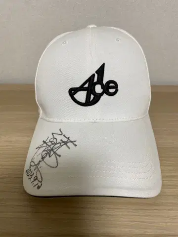 재팬 에이스 골프 구락부 공식 캡 쇼모리 시노부 사인 포함 화이트