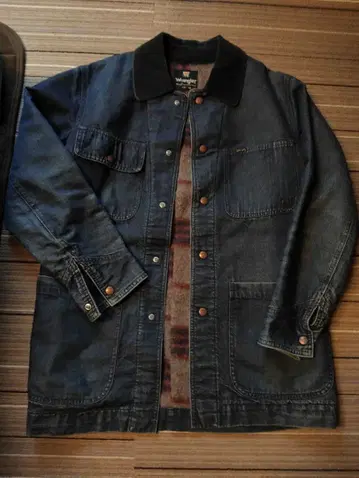 Wrangler 데님 자켓 M 안감 담요 레어 구제 의류
