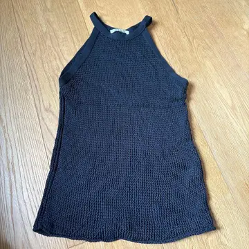 AURALEE 블랙 니트 탱크탑