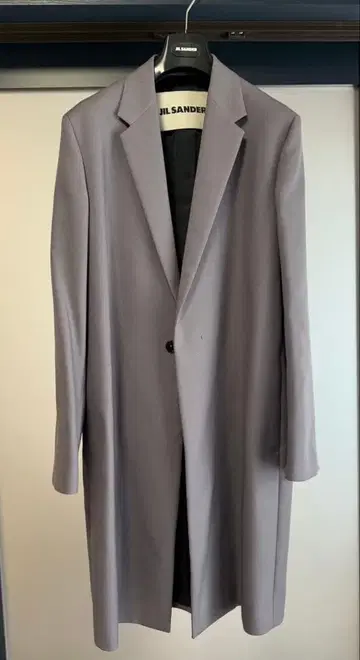 질 샌더 그레이 체스터 코트