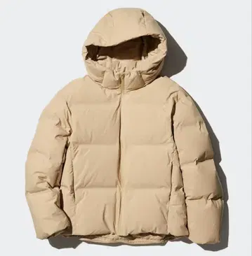UNIQLO 다운 후드티 M 사이즈 베이지