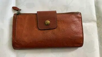 일비종떼 브라운 가죽 이단 접이식 지갑