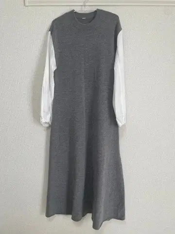 Mila Owen 그레이 니트 절개 롱 원피스