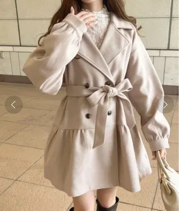 apres jour 숏 티어드 코트 freesize