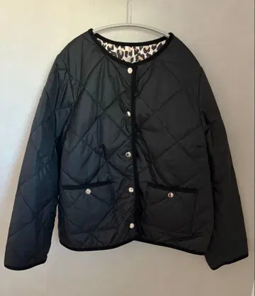 두클라쎄 블랙 퀼팅 자켓 L