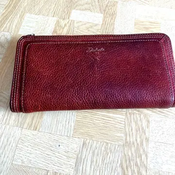 Dakota 브라운 가죽 장지갑 지퍼 부착