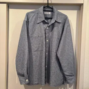 monkey time 꽃무늬 긴팔 셔츠 라이트 블루