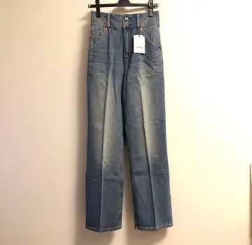 [미사용 택 포함] Andemiu 데님 스트레이트 하이웨스트 라이트 블루