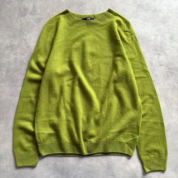 유니클로 캐시미어 크루넥 스웨터 L 그린 캐시미어 100%