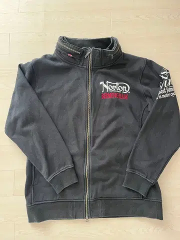 Norton 집업 후드티 블랙 XXL 속기모