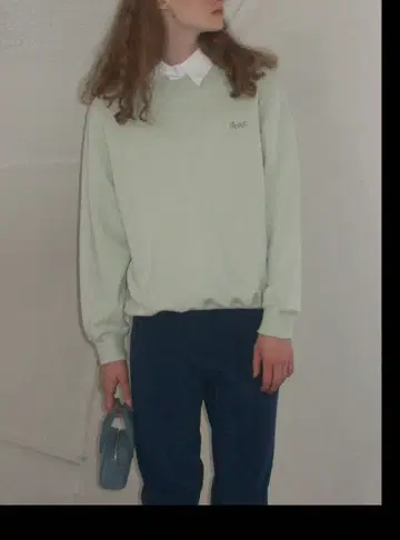 Sinoon 민트 그린 맨투맨 FREE 사이즈