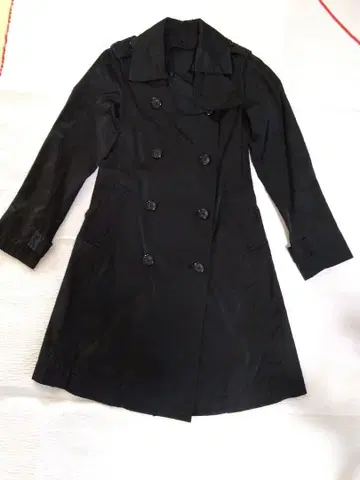 [ 클리닝 완료 ] L.B.F. 블랙 더블 브레스트 트렌치코트