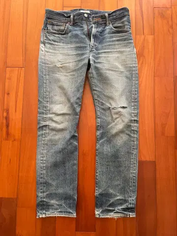 이터널 53958 SIZE 30 데미지 가공 블루 스트레이트 데님