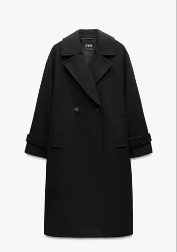 ZARA 오버사이즈 소프트 코트 블랙