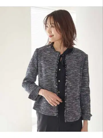 로페피크닉 트위드 자켓 네이비 세레모니 네이비