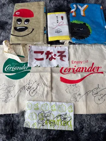 챗몬치 앗코짱 사인 포함 코리앤더 토트백 6종 세트