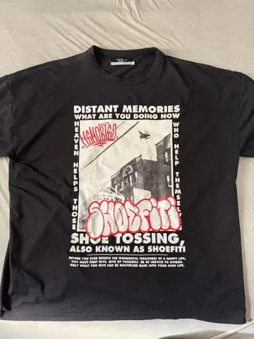 슈핏 그래픽 T셔츠 블랙